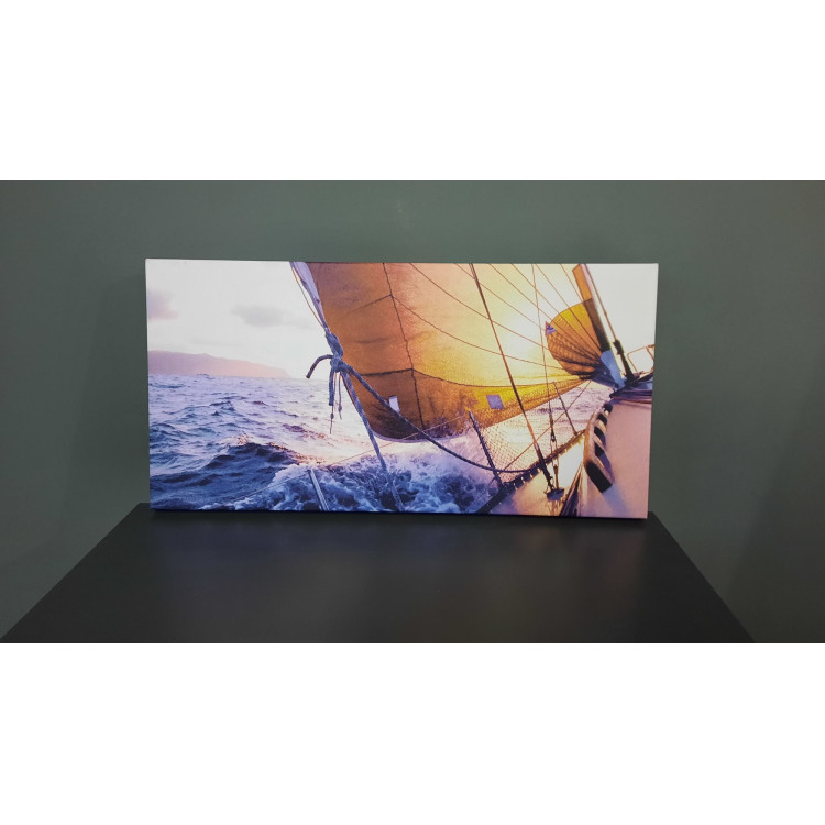 12934YD Deniz / Okyanus Görseli Yatay Dar Kanvas Tablo (Outlet) - 60x30 CM