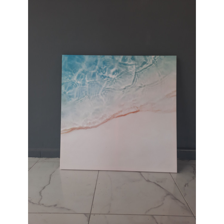 16395K Kumsal / Sahil Görseli Dikey Dar Kanvas Tablo (Outlet) - 100x100 CM