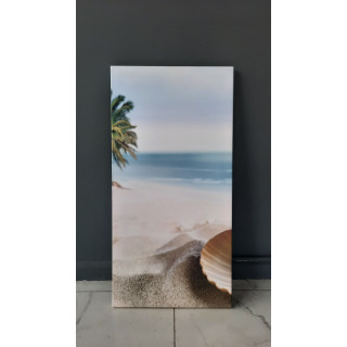 16612DD Kumsal / Sahil Görseli Dikey Dar Kanvas Tablo (Outlet) - 50x100 CM