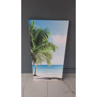 16640DD Kumsal / Sahil Görseli Dikey Dar Kanvas Tablo (Outlet) - 50x100 CM