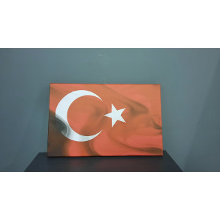 17529Y Türk Bayrağı Görseli Yatay Kanvas Tablo (Outlet) - 35x55 CM