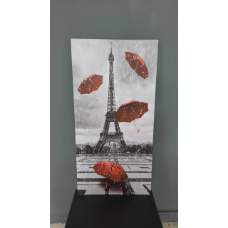 18319DD Paris Yapı Görseli Dikey Dar Kanvas Tablo (Outlet) - 60x120 CM