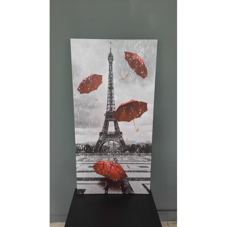 18319DD Paris Yapı Görseli Dikey Dar Kanvas Tablo (Outlet) - 60x120 CM