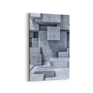 10015D Abstract 3 Boyut Görsel Dikey Kanvas Tablo