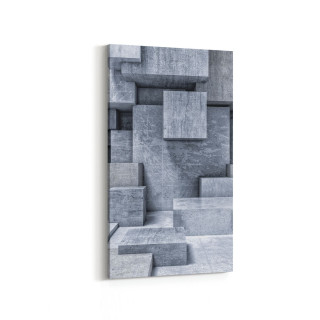 10015DD Abstract 3 Boyut Görsel Dikey Dar Kanvas Tablo
