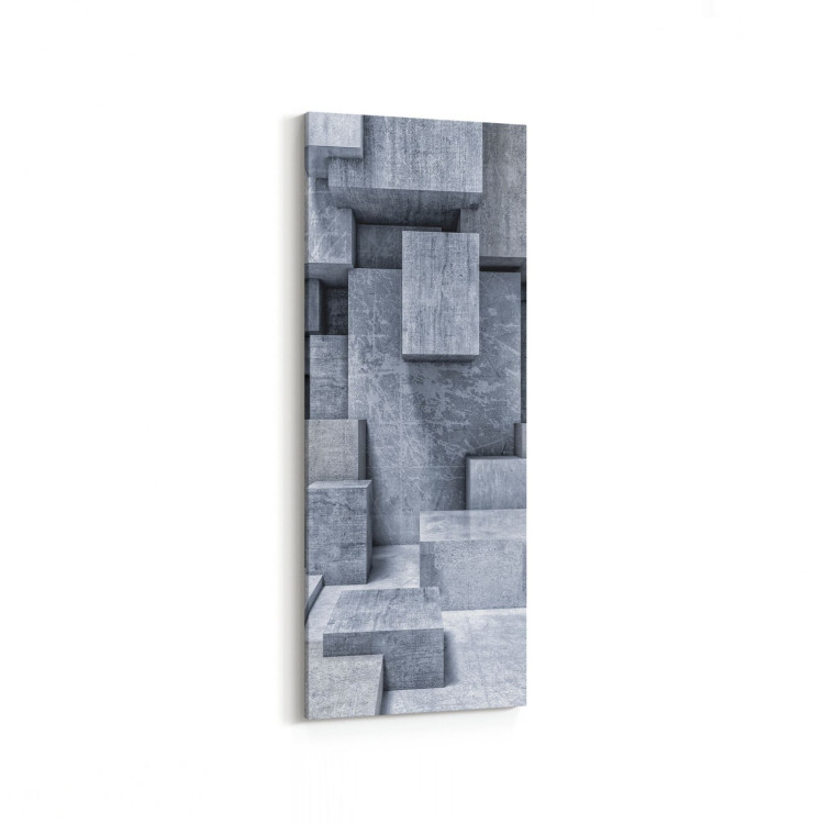 10015DI Abstract 3 Boyut Görsel Dikey İnce Kanvas Tablo