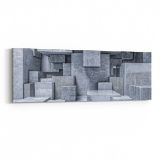 10015YI Abstract 3 Boyut Görsel Yatay İnce Kanvas Tablo