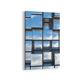 10016D Abstract 3 Boyut Görsel Dikey Kanvas Tablo