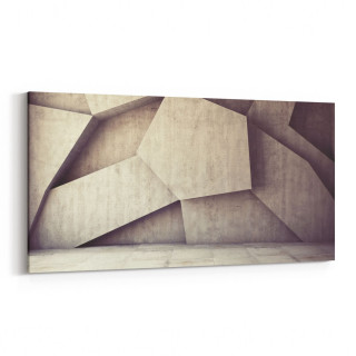 10018YD Abstract 3 Boyut Görsel Yatay Dar Kanvas Tablo