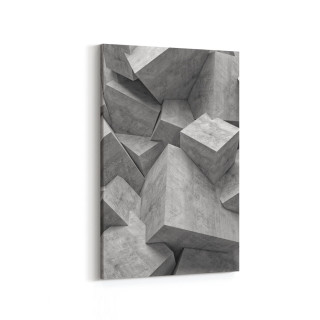 10023D Abstract 3 Boyut Görsel Dikey Kanvas Tablo