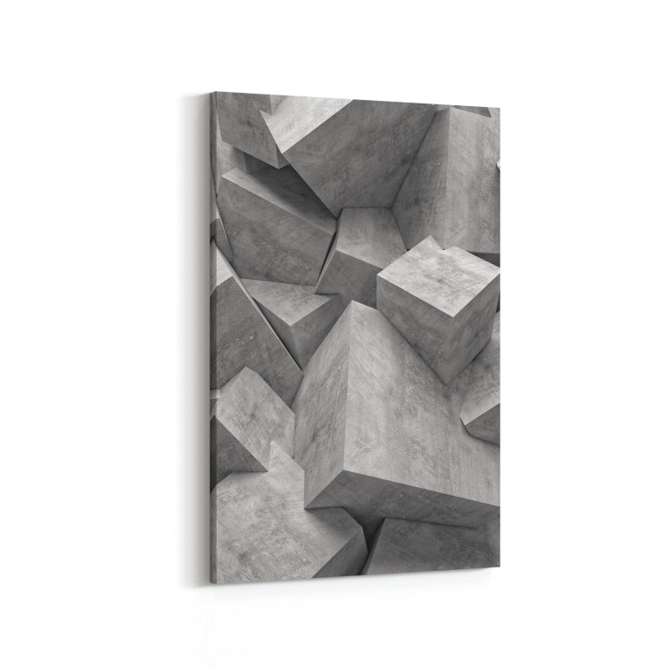 10023D Abstract 3 Boyut Görsel Dikey Kanvas Tablo