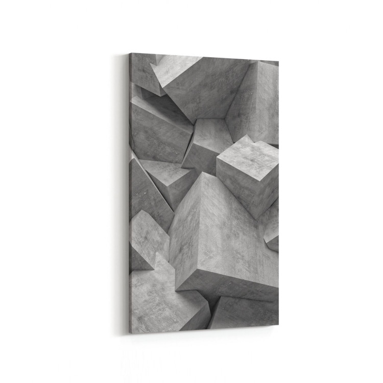 10023DD Abstract 3 Boyut Görsel Dikey Dar Kanvas Tablo