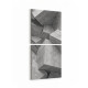 10023K2D Abstract 3 Boyut Görsel Kare 2'li Dikey Kanvas Tablo