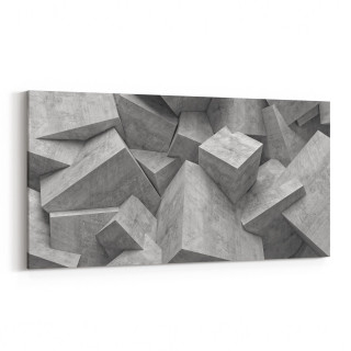 10023YD Abstract 3 Boyut Görsel Yatay Dar Kanvas Tablo