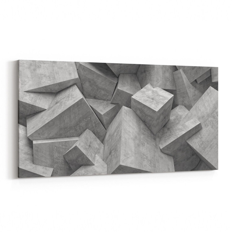 10023YD Abstract 3 Boyut Görsel Yatay Dar Kanvas Tablo