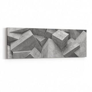 10023YI Abstract 3 Boyut Görsel Yatay İnce Kanvas Tablo