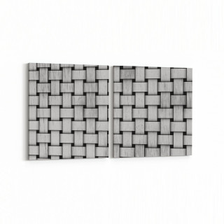 10025K2Y Abstract 3 Boyut Görsel Kare 2'li Yatay Kanvas Tablo