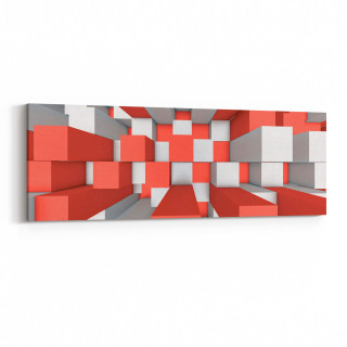 10028YI Abstract 3 Boyut Görsel Yatay İnce Kanvas Tablo