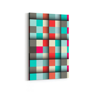 10029D Abstract 3 Boyut Görsel Dikey Kanvas Tablo