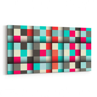 10029YD Abstract 3 Boyut Görsel Yatay Dar Kanvas Tablo