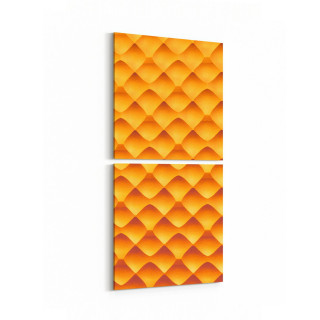 10033K2D Abstract 3 Boyut Görsel Kare 2'li Dikey Kanvas Tablo