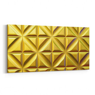 10034YD Abstract 3 Boyut Görsel Yatay Dar Kanvas Tablo
