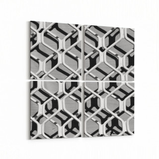10038K4 Abstract 3 Boyut Görsel Kare 4'lü Kanvas Tablo