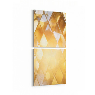 10039K2D Abstract 3 Boyut Görsel Kare 2'li Dikey Kanvas Tablo