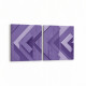 10043K2Y Abstract 3 Boyut Görsel Kare 2'li Yatay Kanvas Tablo
