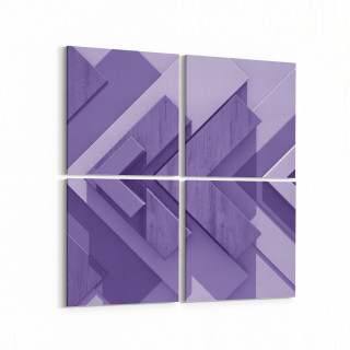 10043K4 Abstract 3 Boyut Görsel Kare 4'lü Kanvas Tablo