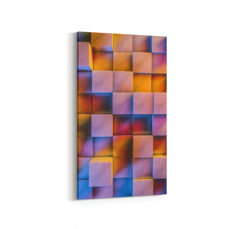 10044DD Abstract 3 Boyut Görsel Dikey Dar Kanvas Tablo
