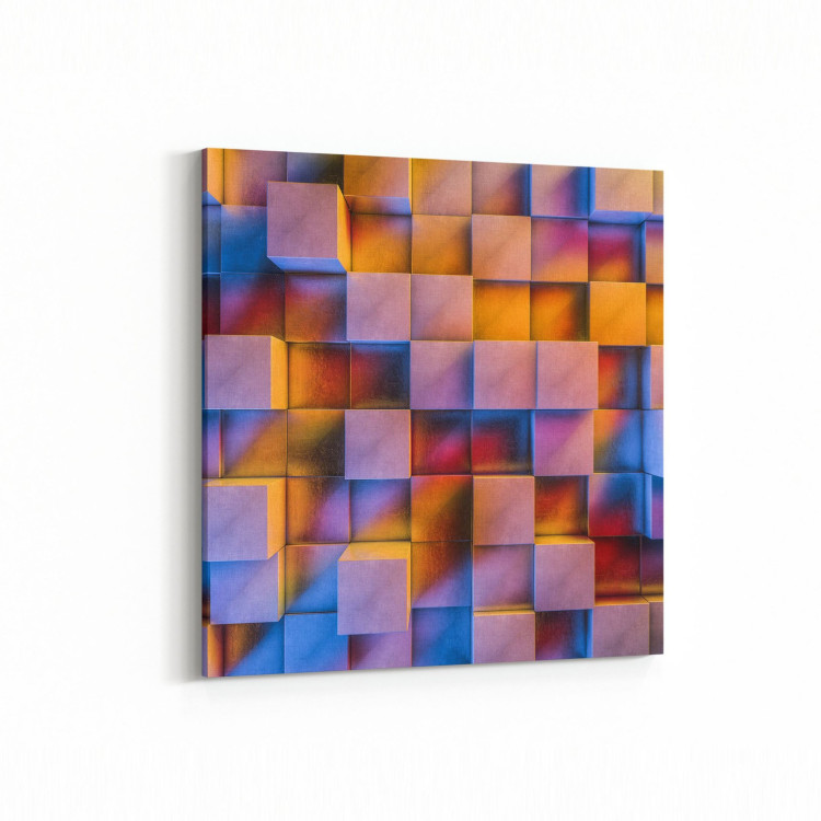 10044K Abstract 3 Boyut Görsel Kare Kanvas Tablo