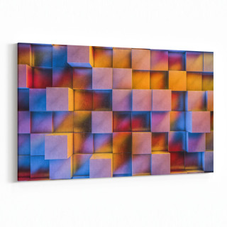 10044Y Abstract 3 Boyut Görsel Yatay Kanvas Tablo