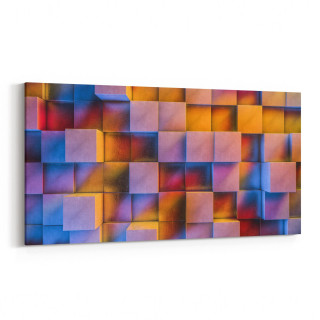 10044YD Abstract 3 Boyut Görsel Yatay Dar Kanvas Tablo