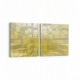 10045K2Y Abstract 3 Boyut Görsel Kare 2'li Yatay Kanvas Tablo