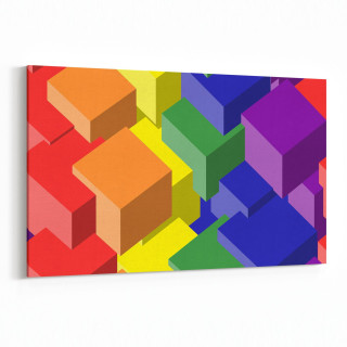10046Y Abstract 3 Boyut Görsel Yatay Kanvas Tablo