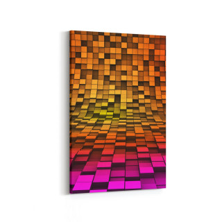 10048D Abstract 3 Boyut Görsel Dikey Kanvas Tablo