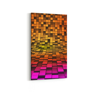 10048DD Abstract 3 Boyut Görsel Dikey Dar Kanvas Tablo