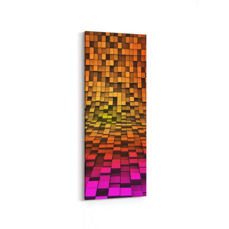 10048DI Abstract 3 Boyut Görsel Dikey İnce Kanvas Tablo