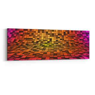 10048YI Abstract 3 Boyut Görsel Yatay İnce Kanvas Tablo