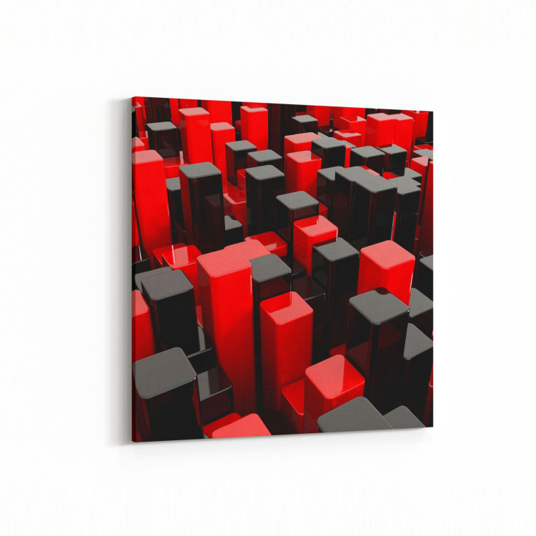 10050K Abstract 3 Boyut Görsel Kare Kanvas Tablo