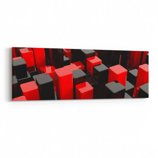 10050YI Abstract 3 Boyut Görsel Yatay İnce Kanvas Tablo