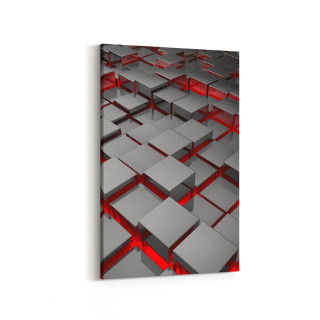 10053D Abstract 3 Boyut Görsel Dikey Kanvas Tablo