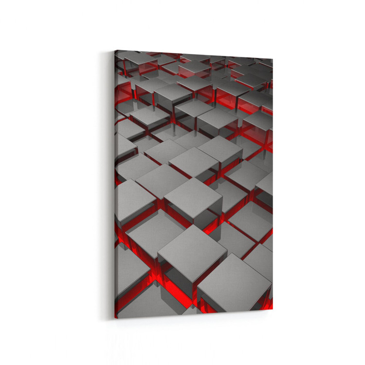 10053D Abstract 3 Boyut Görsel Dikey Kanvas Tablo
