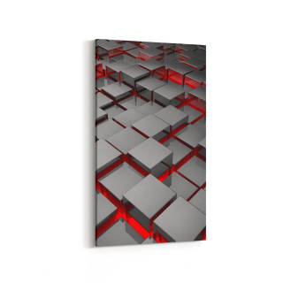 10053DD Abstract 3 Boyut Görsel Dikey Dar Kanvas Tablo