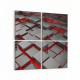 10053K4 Abstract 3 Boyut Görsel Kare 4'lü Kanvas Tablo