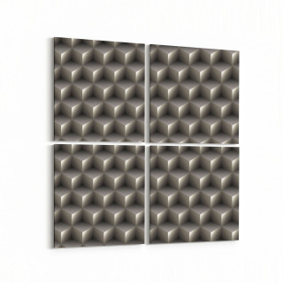 10055K4 Abstract 3 Boyut Görsel Kare 4'lü Kanvas Tablo