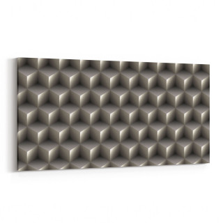 10055YD Abstract 3 Boyut Görsel Yatay Dar Kanvas Tablo
