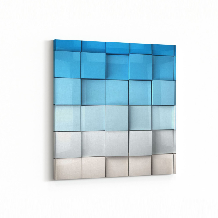 10056K Abstract 3 Boyut Görsel Kare Kanvas Tablo