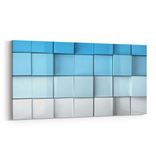10056YD Abstract 3 Boyut Görsel Yatay Dar Kanvas Tablo